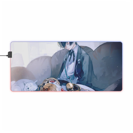 Persona 3 - Minato Arisato X Aigis RGB LED Mouse Pad (Desk Mat)