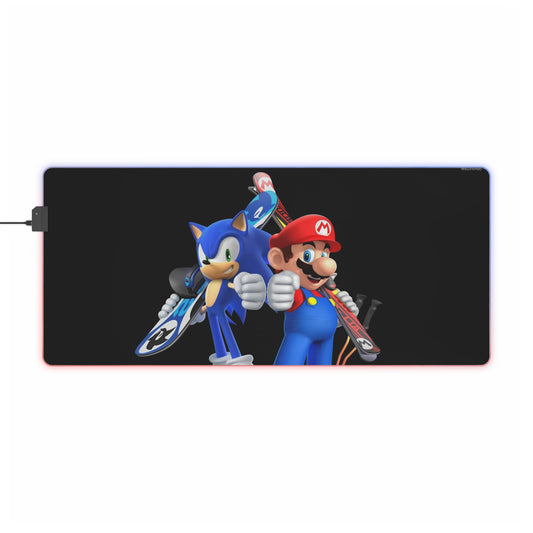 Mario & Sonic: Mario and Sonic at the Olympic Winter Games (Sochi, 2014) RGB LED Mouse Pad (Desk Mat)