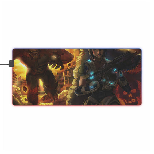 Gears Of War RGB LED Mouse Pad (Desk Mat)