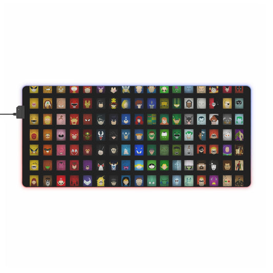 Comics Collage RGB LED Mouse Pad (Desk Mat)